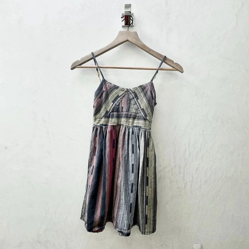 Roxy || Little Girl's Dress Pastel Ikat Style Surf Sun Coastal Sz Small